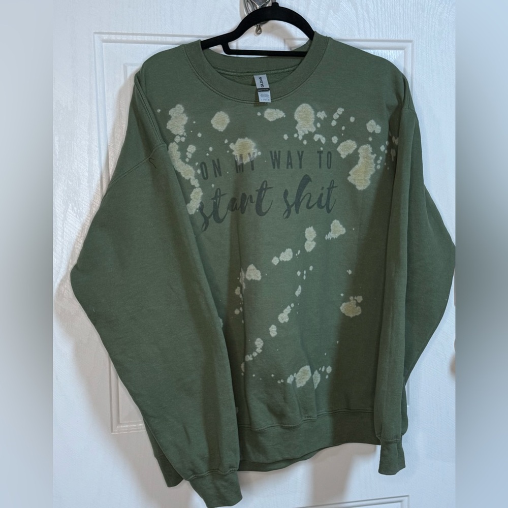 Women’s Olive Funny Graphic Sweatshirt